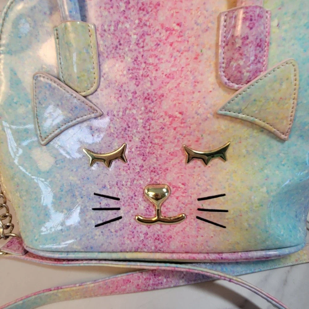 Luv Betsey by Betsey Johnson Mini Barrel Speckled Tie Dyed Kitty Crossbody Bag